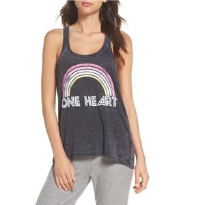 Chaser One Heart Graphic Racerback Tank Top